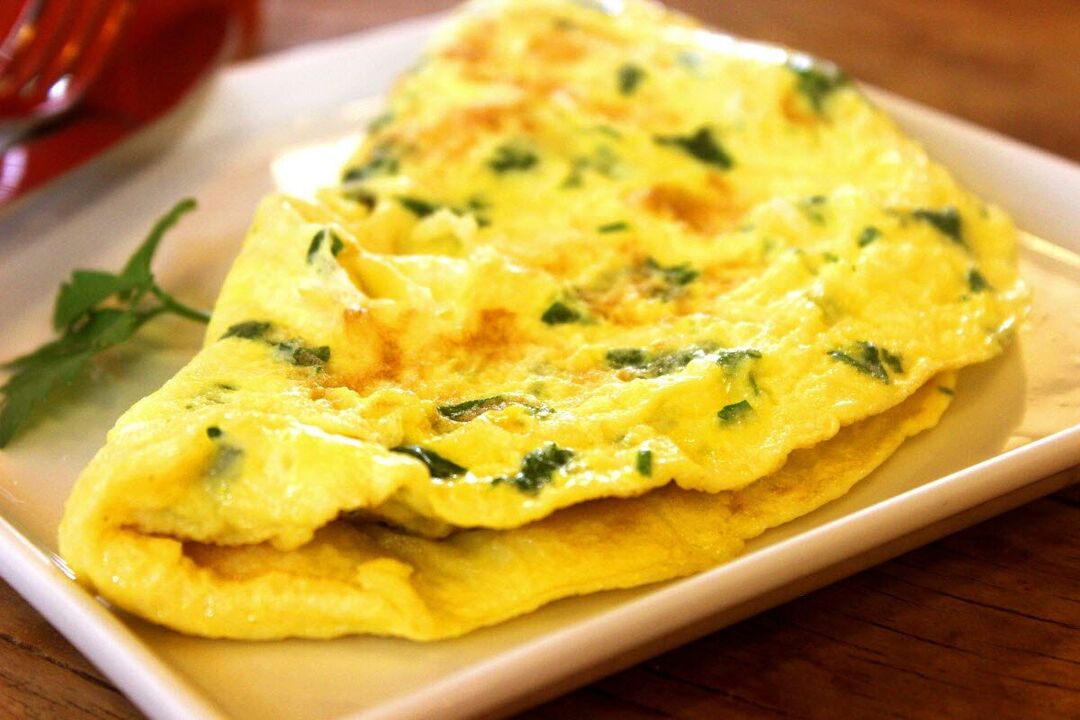 L'omelette est un plat diététique aux œufs approuvé pour les patients atteints de pancréatite